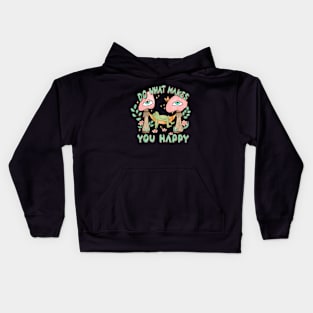 Do What Makes You Happy Cute Frog Kids Hoodie